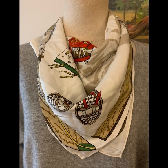 J Crew Italian Silk Scarf in Colorado Ski  Print - Picture 3 of 6